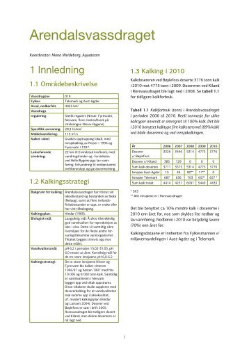 Arendalsvassdraget - Direktoratet for naturforvaltning