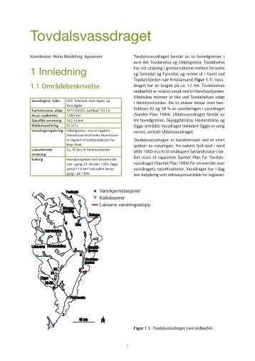 Tovdalvassdraget - Direktoratet for naturforvaltning