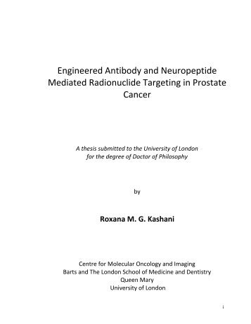 Engineered Antibody and Neuropeptide Mediated Radionuclide ...