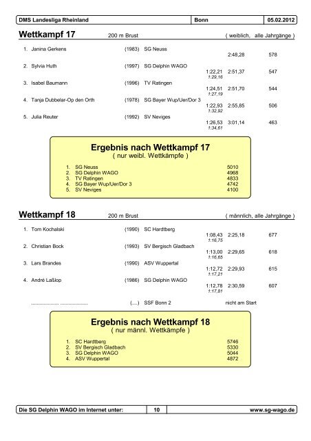 Protokoll DMS - TV Ratingen