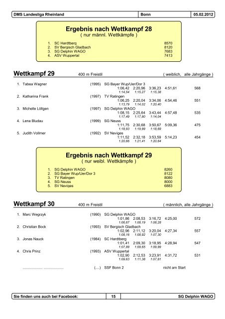 Protokoll DMS - TV Ratingen