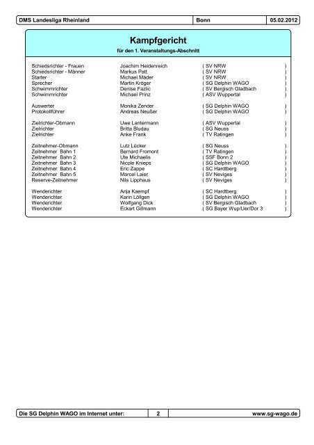 Protokoll DMS - TV Ratingen