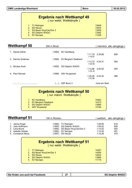 Protokoll DMS - TV Ratingen