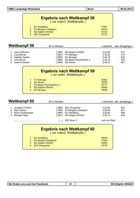 Protokoll DMS - TV Ratingen