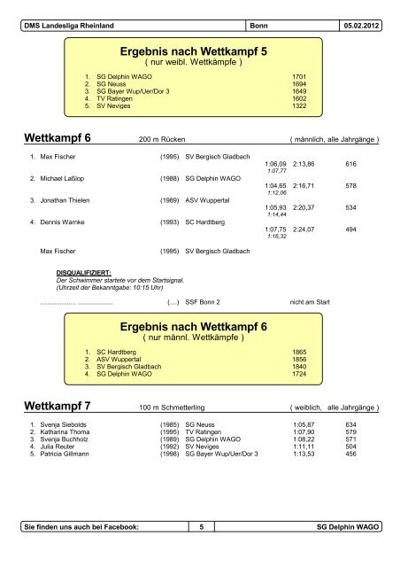 Protokoll DMS - TV Ratingen