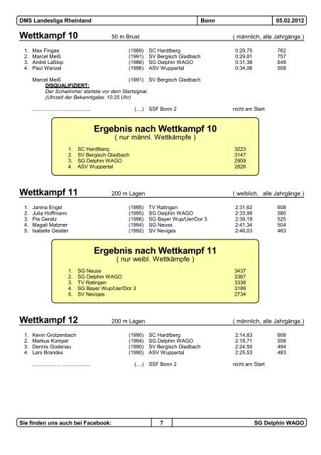 Protokoll DMS - TV Ratingen