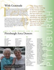 Pittsburgh Area Donors With Gratitude - Sisters of Divine Providence