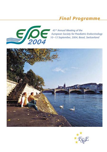 Final Programme European Society For Paediatric Endocrinology