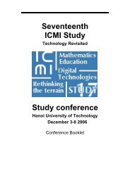 Seventeenth ICMI Study Study conference - Department of ...