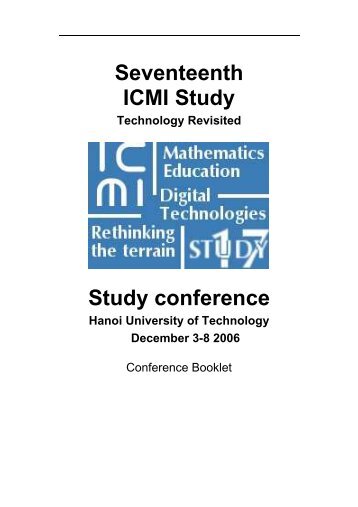 Seventeenth ICMI Study Study conference - Department of ...