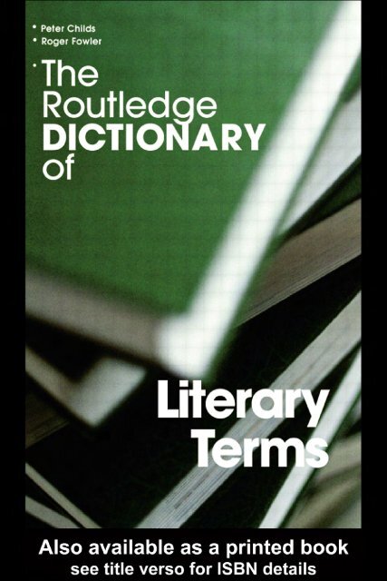 The Routledge Dictionary Of Literary Terms