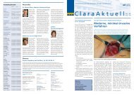 Moderne, minimal-invasive Verfahren - Claraspital