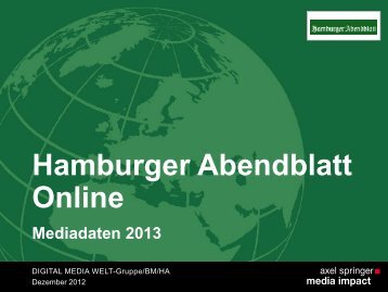 Mediadaten "abendblatt.de" - Axel Springer MediaPilot