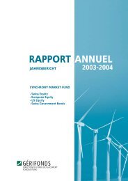 Rapport annuel 2003 - 2004 - BCGE