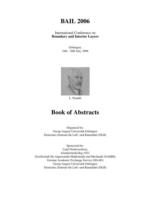 BAIL 2006 Book of Abstracts - Institut für Numerische und ...