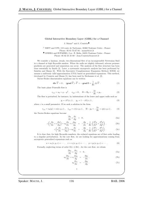 BAIL 2006 Book of Abstracts - Institut für Numerische und ...