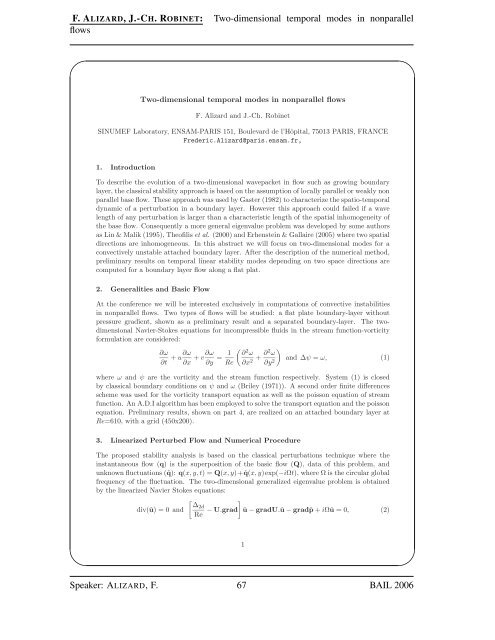 BAIL 2006 Book of Abstracts - Institut für Numerische und ...