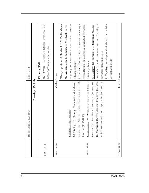 BAIL 2006 Book of Abstracts - Institut für Numerische und ...