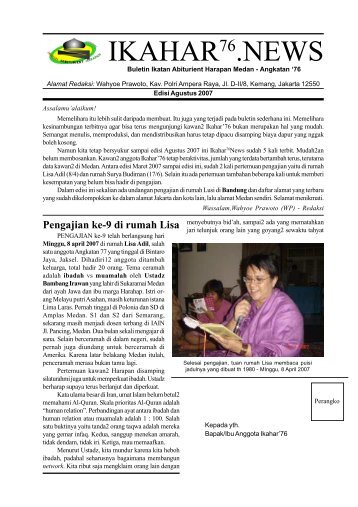 News Edisi Agustus 2007 - Weblog Wahyoe Prawoto