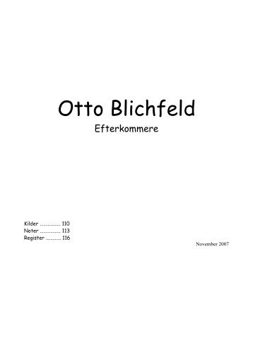Otto Blichfeld - SLÆGTER fra HARDSYSSEL