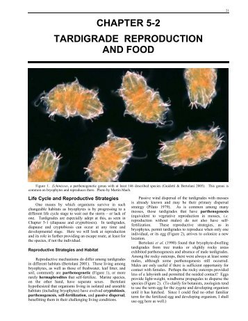 Chapter 5-2: Tardigrade Reproduction and Food - Bryophyte Ecology