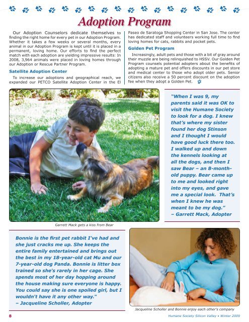 2008 Annual Report - Humane Society Silicon Valley
