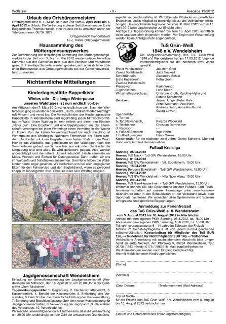 13.04.2012 jeweils von 9.00 - 12.00 Uhr - Verbandsgemeinde ...