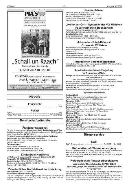 13.04.2012 jeweils von 9.00 - 12.00 Uhr - Verbandsgemeinde ...