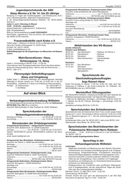 13.04.2012 jeweils von 9.00 - 12.00 Uhr - Verbandsgemeinde ...