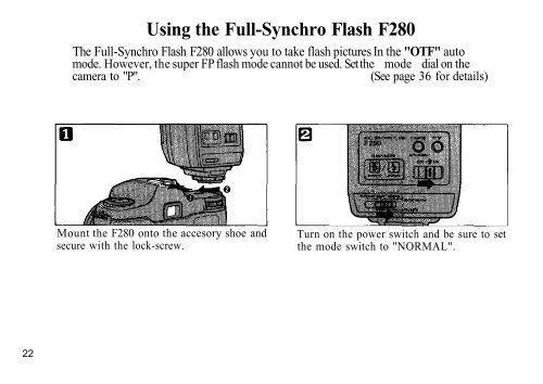 Olympus OM88 (OM101) Power Focus Camera Instructions