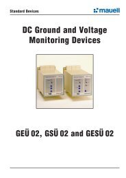 DC Ground and Voltage Monitoring Devices - Helmut Mauell GmbH