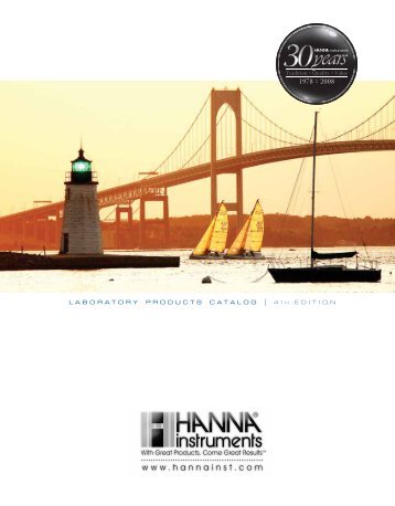 laboratory products catalog edition - HANNA instruments