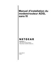 Manuel d'installation du modem/routeur ADSL sans fil - Netgear