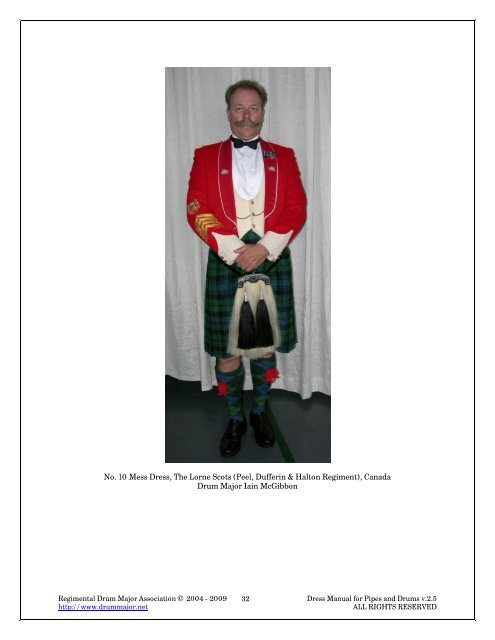 RDMA Dress Manual - Regimental Drum Major Association