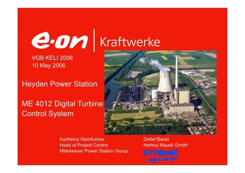 EON Turbine Control System - Helmut Mauell GmbH
