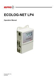 The manual for the Datalogger ECOLOG-NET LP4 - Elpro