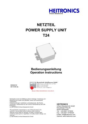 Manual T24 [PDF, 1.00 MB] - MTS Messtechnik Schaffhausen GmbH