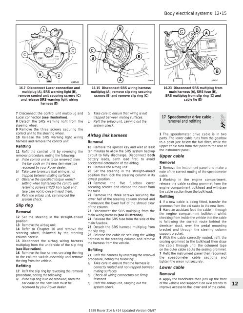 Rover 214 & 414 Service and Repair Manual - Rover club
