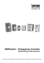 Lenze SMVector Frequency Inverter Operating ... - CTi Automation