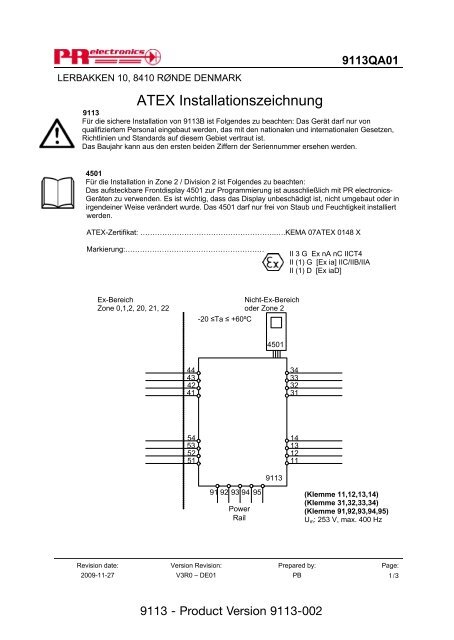 Bedienungsanleitung, Manuel, Manual, Manuale, 9113, PR ...