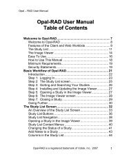 Opal-RAD User Manual .pdf - Viztek Medical Imaging