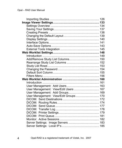 Opal-RAD User Manual .pdf - Viztek Medical Imaging