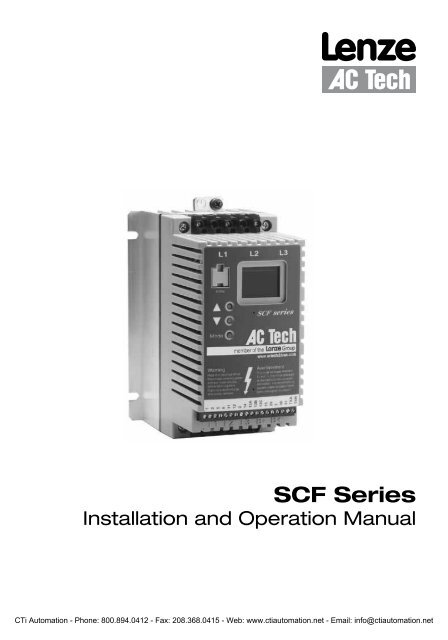 AC Tech SCF Series Drives Users Manual - CTi Automation