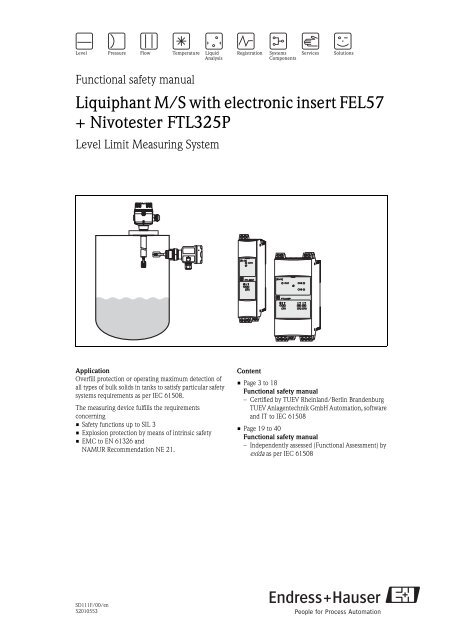 Sd111fen Pdf 4 74 Mb Endress Hauser Przep