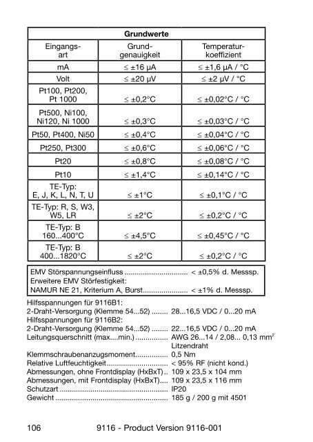 Bedienungsanleitung, Manuel, Manual, Manuale, 9116, PR - MTS ...