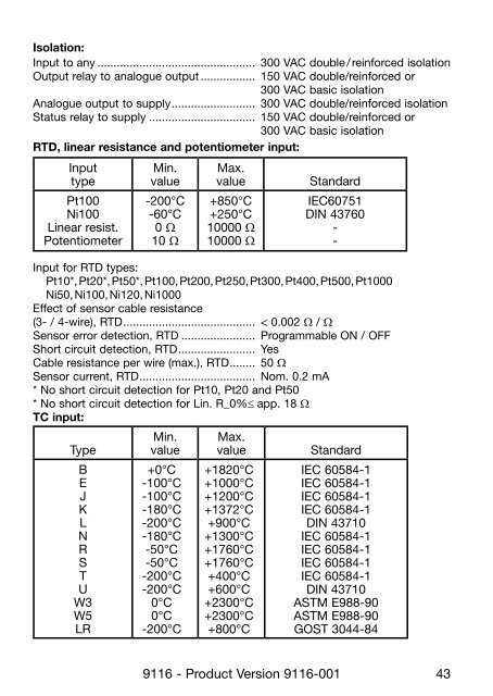 Bedienungsanleitung, Manuel, Manual, Manuale, 9116, PR - MTS ...