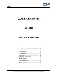 alarm annunciator me - 3010 instruction manual - Helmut Mauell do ...