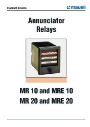 Annunciator Relays MR10, MRE10, MR20, and MRE20
