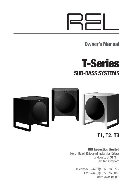 REL T-Series Manual UK Web - Sumiko