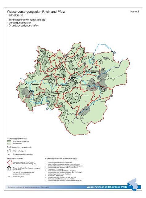 Wasserversorgungsplan Rheinland-Pfalz Teilgebiet 8